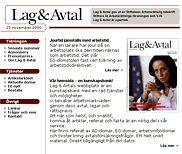 Lag & Avtal's webbplats